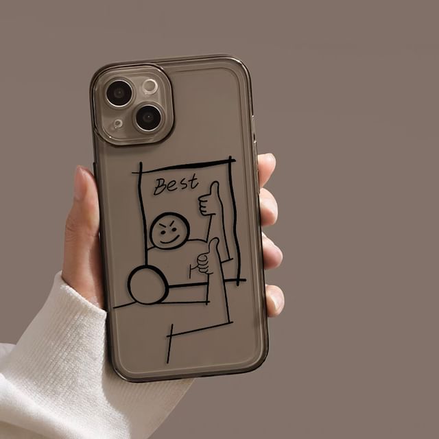 Cartoon Mirrored Phone Case - iPhone 15 Pro Max / 15 Pro / 15 Plus / 15 / 14 Pro Max / 14 Pro / 14 Plus / 14 / 13 Pro Max / 13 Pro / 13 / 13 mini / 12 Pro Max / 12 Pro / 12 / 12 mini / 11 Pro Max / 11 Pro / 11