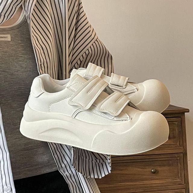 Adhesive Strap Platform Sneakers