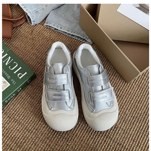 Adhesive Strap Platform Sneakers
