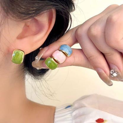 Glaze Alloy Stud Earring