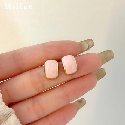 Glaze Alloy Stud Earring