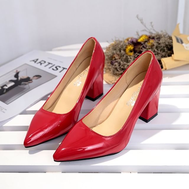 Block Heel Pumps