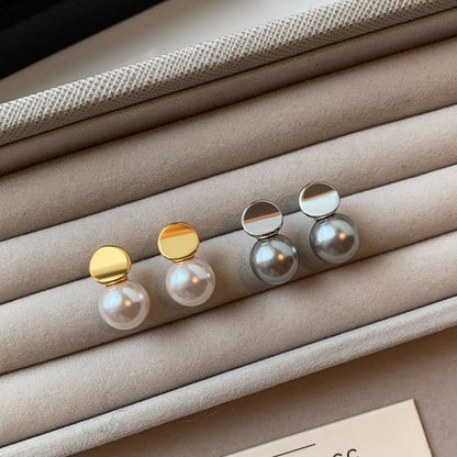 Faux Pearl Alloy Drop Earring