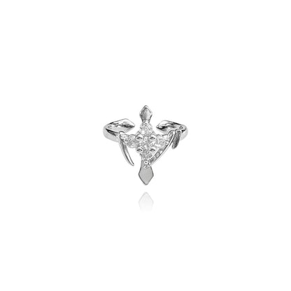 Rhinestone Alloy Open Ring (Various Designs) / Set