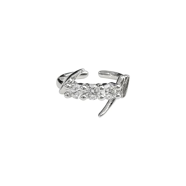 Rhinestone Alloy Open Ring (Various Designs) / Set