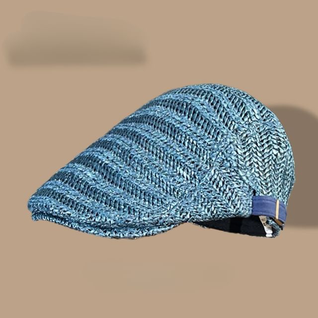 Straw Newsboy Cap
