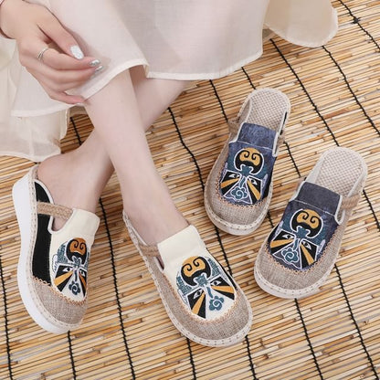 Mules Lace Embroidered