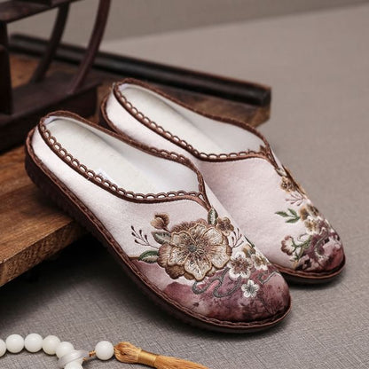 Embroidered Mules Textile