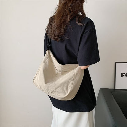 Plain Zip Crossbody Bag