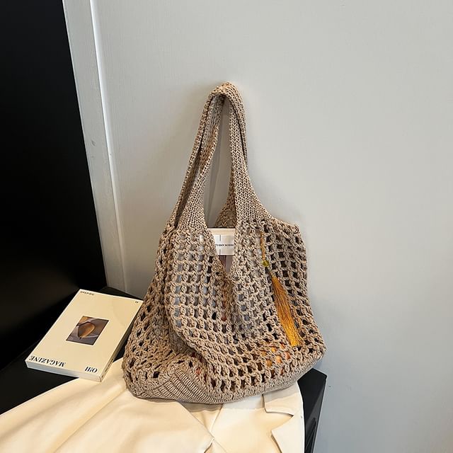 Sac fourre-tout uni au crochet