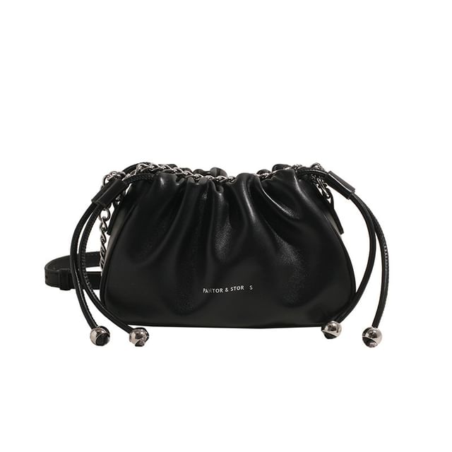 Drawstring Chain Crossbody Bag