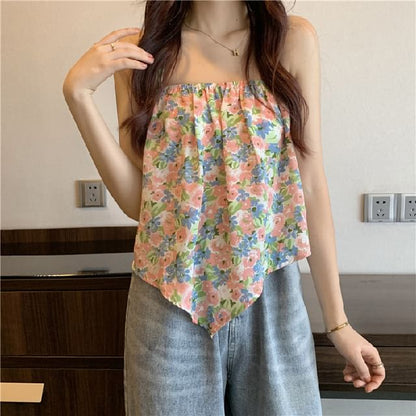 Halter Floral Print Top