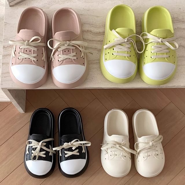 Platform Two Tone Mules