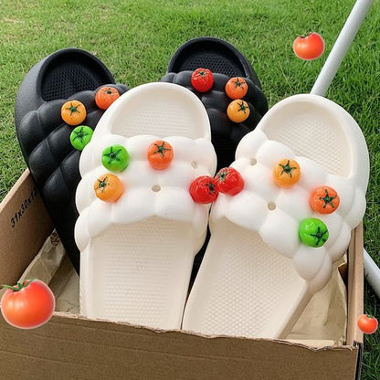 Platform Waffle Slide Sandals