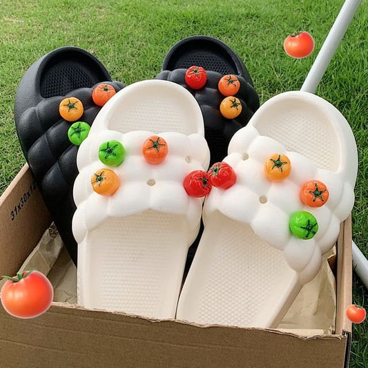 Platform Waffle Slide Sandals
