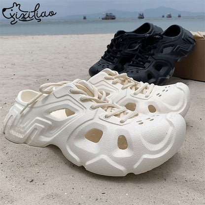 Plain Lace Up  Mules
