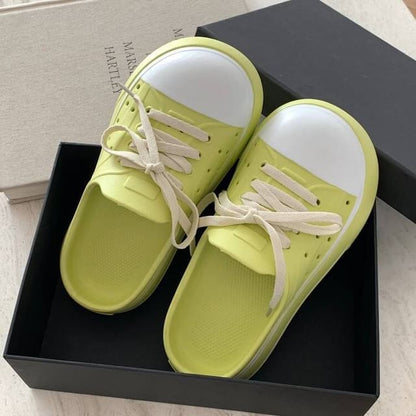 Platform Two Tone Mules