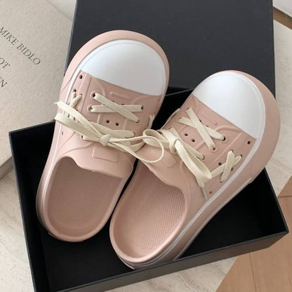 Platform Two Tone Mules