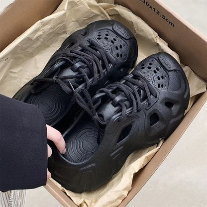 Plain Lace Up  Mules