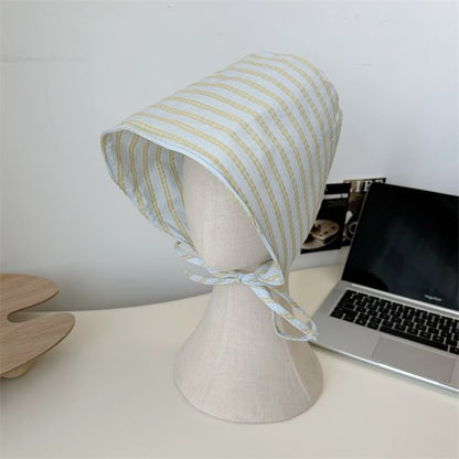 Striped Bonnet Hat