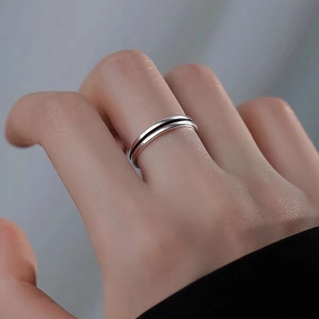 Sterling Silver Layered Open Ring