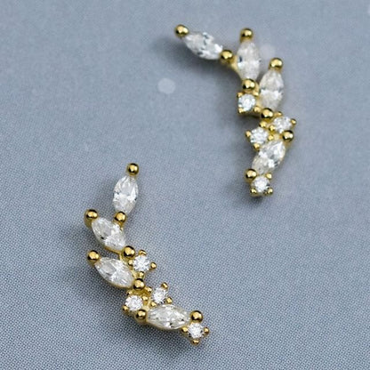 925 Sterling Silver Rhinestone Climber Earring