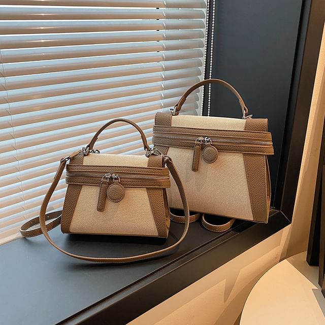 Handle Two Top Bag Crossbody Tone