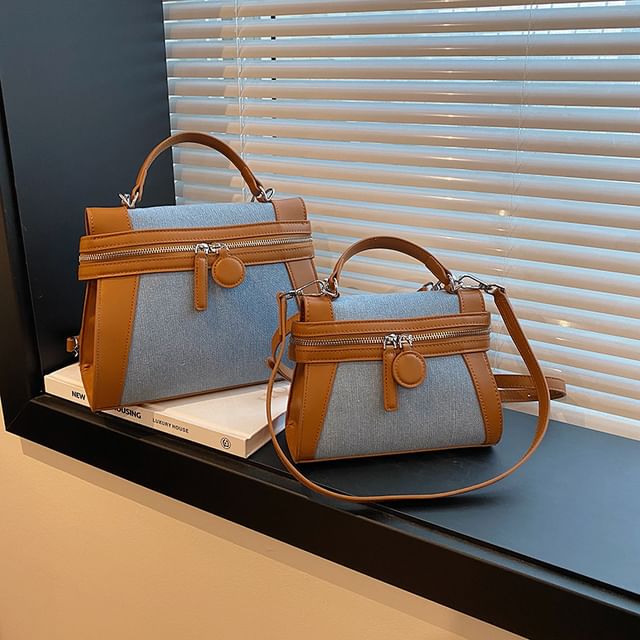 Handle Two Top Bag Crossbody Tone