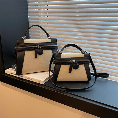 Handle Two Top Bag Crossbody Tone