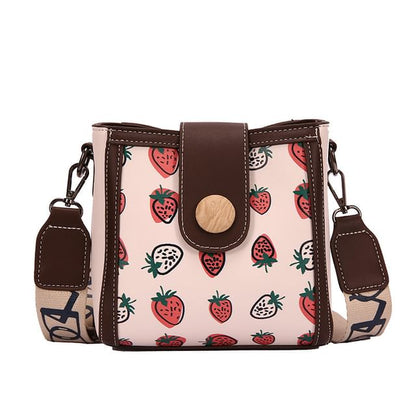 Bucket Patterned Faux Leather Bag