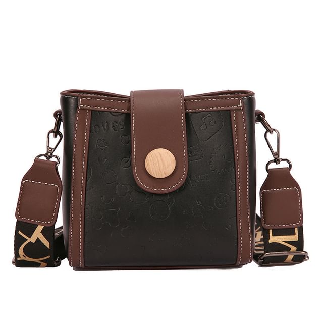 Bucket Patterned Faux Leather Bag