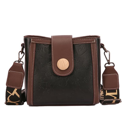 Bucket Patterned Faux Leather Bag