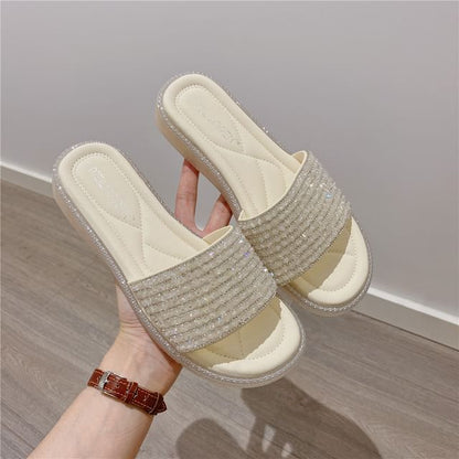 Rhinestone Slide Sandals
