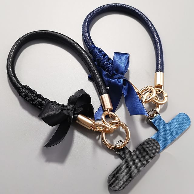 Ribbon Phone Strap with Lanyard Pad