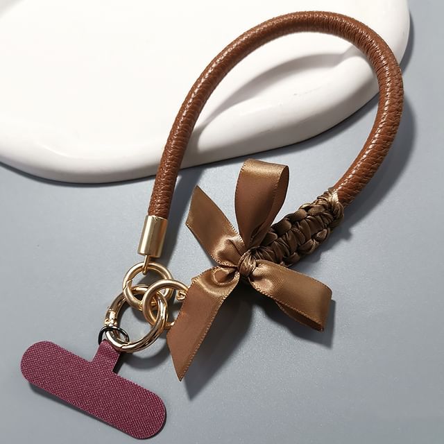 Ribbon Phone Strap with Lanyard Pad