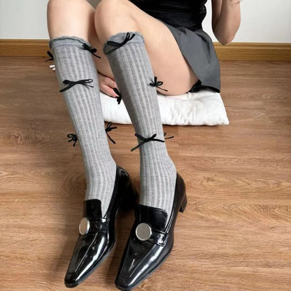 Bow Knee High Socks