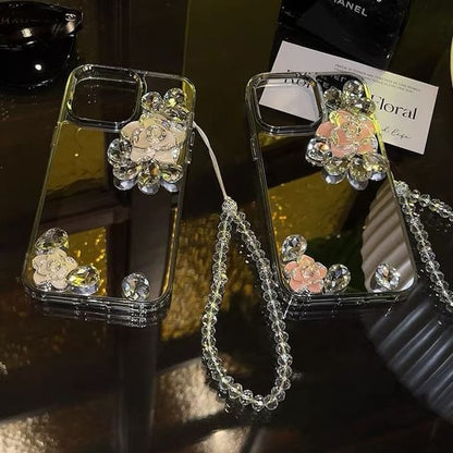 Case Phone Mirrored Strap Floral