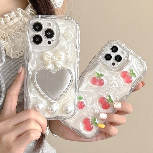 Cherry / Heart Mirrored Phone Case