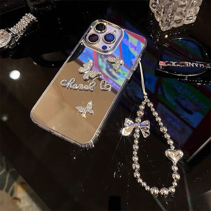 Strap Mirrored / Phone Butterfly Set Case