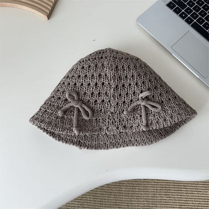 Bucket Knit Bow Hat
