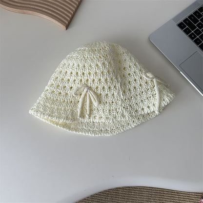 Bucket Knit Bow Hat