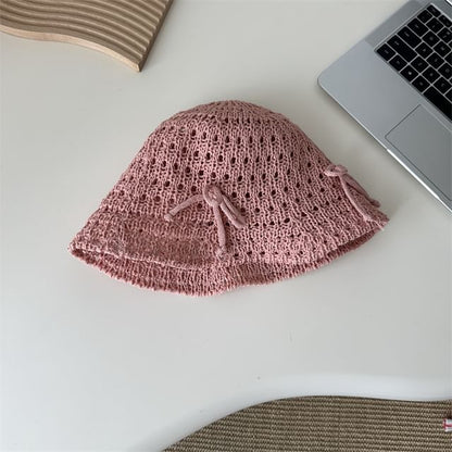 Bucket Knit Bow Hat