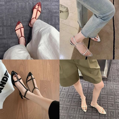 Strap Cross Criss Wedge Sandals Ankle