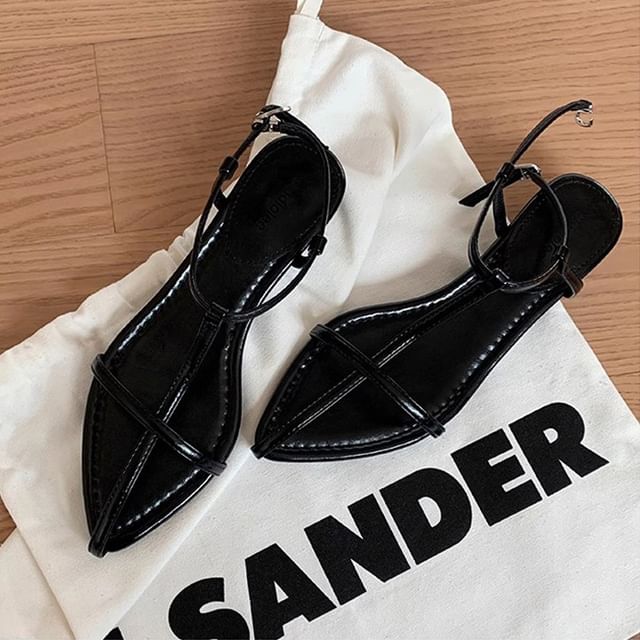 Strap Cross Criss Wedge Sandals Ankle