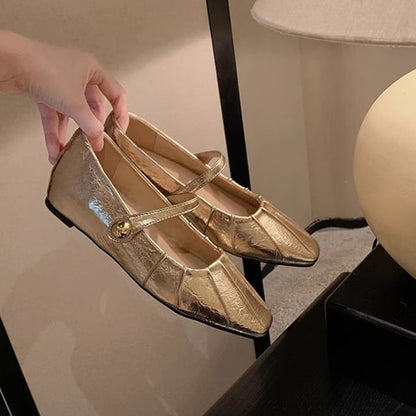 Square Mary Toe Jane Shoes Mules /