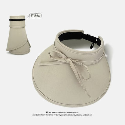 Visor Hat With Bow Sun Decoration
