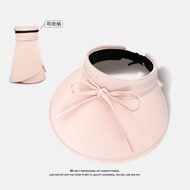 Visor Hat With Bow Sun Decoration