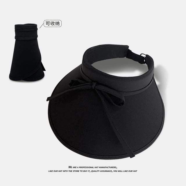 Visor Hat With Bow Sun Decoration