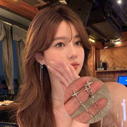 Rhinestone Star Drop Earring