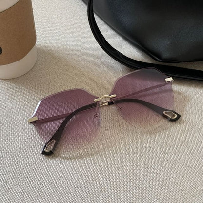Geometric Frame Oversized Sunglasses